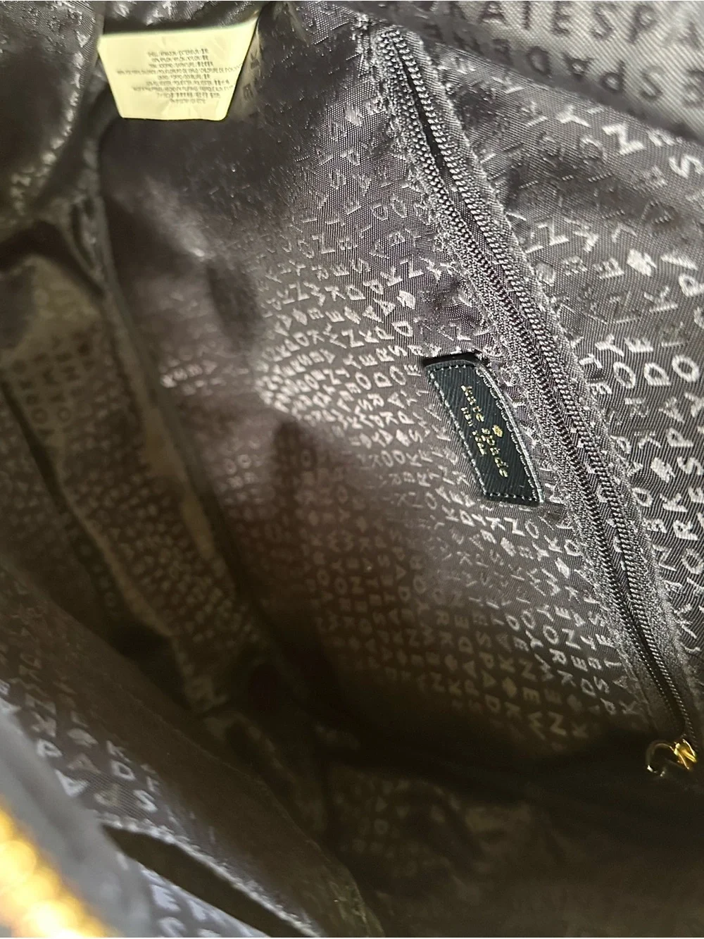 kate spade black nylon mini backpack with gold-tone hardware